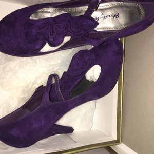 Purple Suede Heels